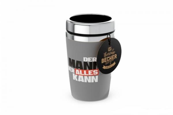 LaVida Thermobecher "Der Mann der alles kann", Isolierbecher to go, 240 ml
